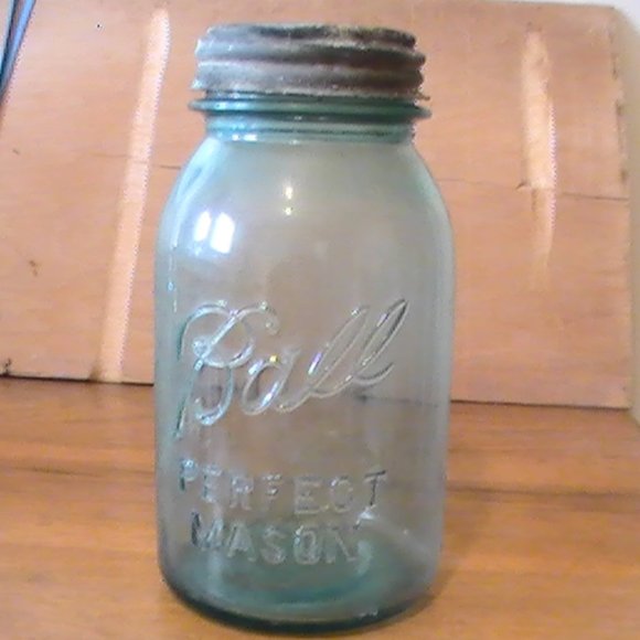 Vintage Blue Ball Mason Lucky Number #7 - Picture 1 of 5